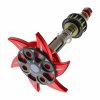3Racing SAK-D6809/RE 鋁製傳動皮帶軸, 適用 Auper D6 底盤, 紅色陽極鋁合金部件