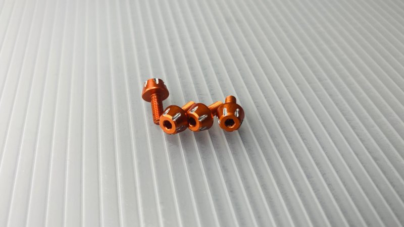 3RACING Sakura D5 AL One Piece Wheel Nuts (Orange) - SAK-D5657/OR