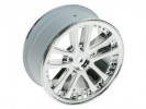 3RACING 1/10 平路車 5雙輻銀色輪圈 (0偏移, 24mm) - WH-02/SI