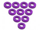 3RACING 紫色鋁製 M3 平墊圈 1.5mm (10 件) - 3RAC-WF315/PU
