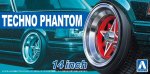 Aoshima 05324 - 1/24 Techno Phantom 14 Inch Wheels and Tires The Tuned Parts No.31
