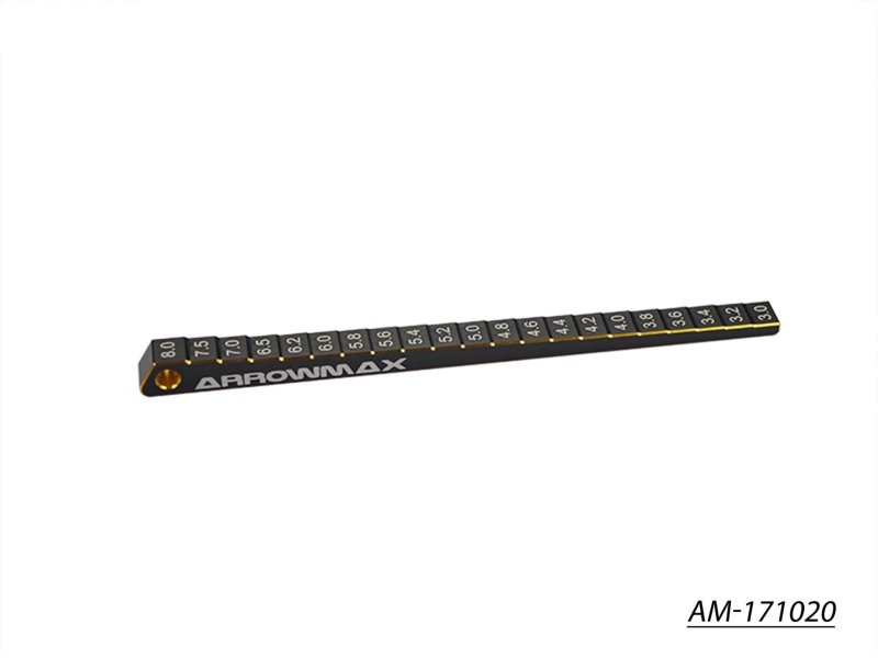 Arrowmax AM-171020 Ultra-Fine Chassis Ride Height Gauge 3-8MM Black Golden