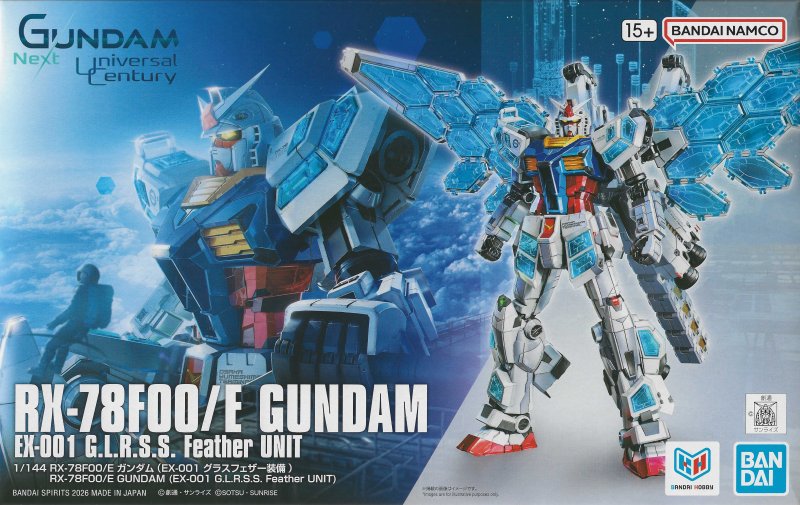 Bandai 5073583 - HG 1/144 RX-78F00/E Gundam (EX-001 G.L.R.S.S Feather Unit)