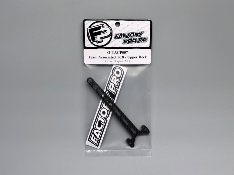 Factory Pro FP-O-TACP007 Team Associated TC8 - Upper Deck Rear - Graphite 2.5