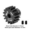 GPM MG316T/0.8M - 16T 鋼製摩打齒輪適用於RC模型