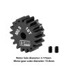 GPM MG318T/0.8M - 40CR 鋼製摩打齒 18T (32 Pitch, 0.8mm)