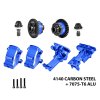 TRAXXAS XRT 8S 底盤 前後差速器與上後板 4140碳鋼+7075合金 配件 — GPM XRT1213KIT