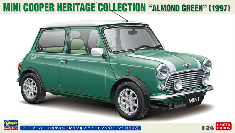 Hasegawa 20789 - 1/24 Mini Cooper Heritage Collection (Almond Green) 1997