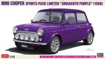 Hasegawa 20814 - 1/24 比例 Mini Cooper Sports-Pack Limited 1998 紫紅色 限量套件
