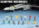 長谷川 Hasegawa 36206 - 1/48 美國海軍飛行員及甲板組員模型套件