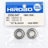 Hirobo HI2500047 走珠軸承 12 x 21 x 5 mm, 鋼製防塵型, 2 pcs