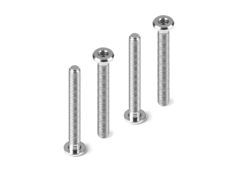 HUDY 908325-T Titanium SUPER-LOW Head Screw Centering DIA M3x25 (4)
