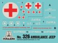 alt="Italeri 0326 - 1/35 1/4 Ton. 4X4 Ambulance Jeep" title="Italeri 0326 - 1/35 1/4 Ton. 4X4 Ambulance Jeep"
