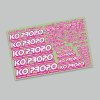 KO Propo 79070 - 粉紅色貼紙套裝適用於RSx3/BSx3
