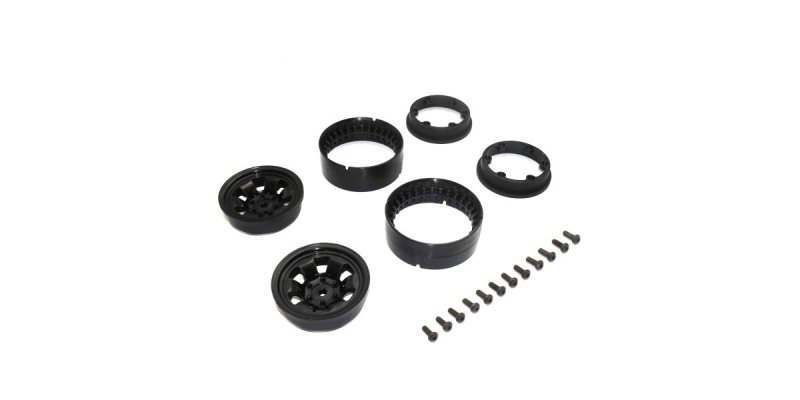 Kyosho CLH002BK - Bead-lock Wheel 1.9inch Spoke Black (KC10/2pcs)