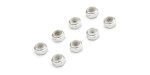 Kyosho MZW128S - M2 Aluminium Nylon Color Nut 8pcs(Silver)