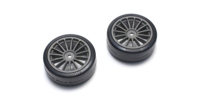 Kyosho FAT302GM - Drift Tire(Pre-glued/Gunmetal/2pcs)FAZER
