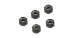 Kyosho 1-N3033NA-GM - M3 尼龍鎖緊螺母（鋁面 烏金色, 5pcs）
