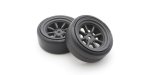 Kyosho FATH710BKD — 預裝漂移胎 FD2 配 8幅 Watanabe 輪圈（黑色，2pcs）