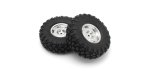 Kyosho CLTH001SC-40 - Complete Wheel & Tire Dish Silver Chrome (KC10/#40/2pcs) 京商後備零件