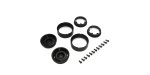 Kyosho CLH001BK - KC10用1.9吋封圈盤形輪圈 黑色 (2pcs)