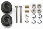 田宮 Tamiya 94714 - 黑色雙鋁輥 13-12mm 迷你四驅車配件