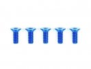 Tamiya 42330 - 3x8mm Countersunk Hex Head Screws HG Aluminum (Blue/5 Pcs.)