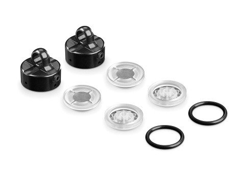 XRAY 358057-K - XB8/GT Multi ADJ. 3-IN-1 Aluminium Shock CAP Swiss 7075 T6 + Membranes (2)