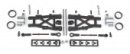 XRAY 300931 Aluminium minium C-Hub Suspension Option Set- Rear