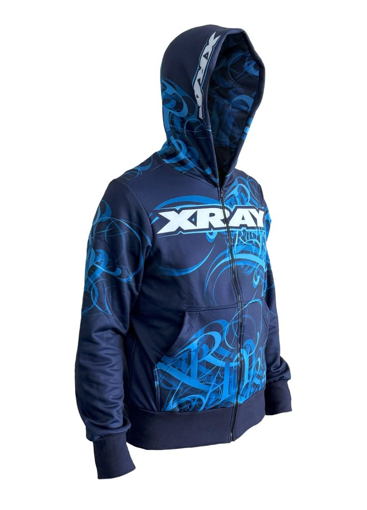 XRAY 395602XXL - Sweater Hooded - HD Graphics - Blue (XXXL)