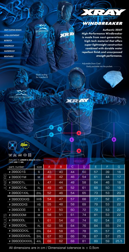 XRAY 396001S - HIGH-PERFORMANCE Junior Windbreaker (S)