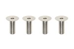 Yokomo ZC-F38SH 高精密落釘式 FH 沉頭螺絲 M3x8mm 適用 MS2.0 鋁合金底盤 (4pcs)